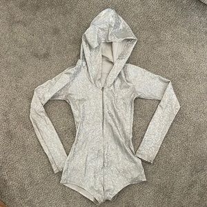 Handmade hooded body suit